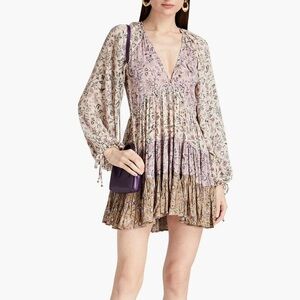 TIGERLILY Livana Fabia Floral Long Sleeve Mini Dress NWT